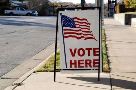 Vote Here Sign